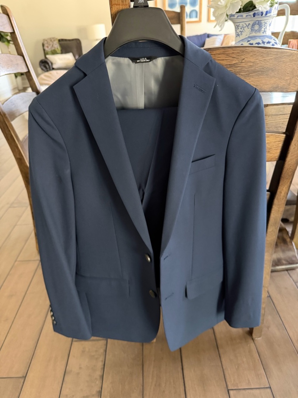 Men's prom Navy Blue Two-Button Suit Blazer